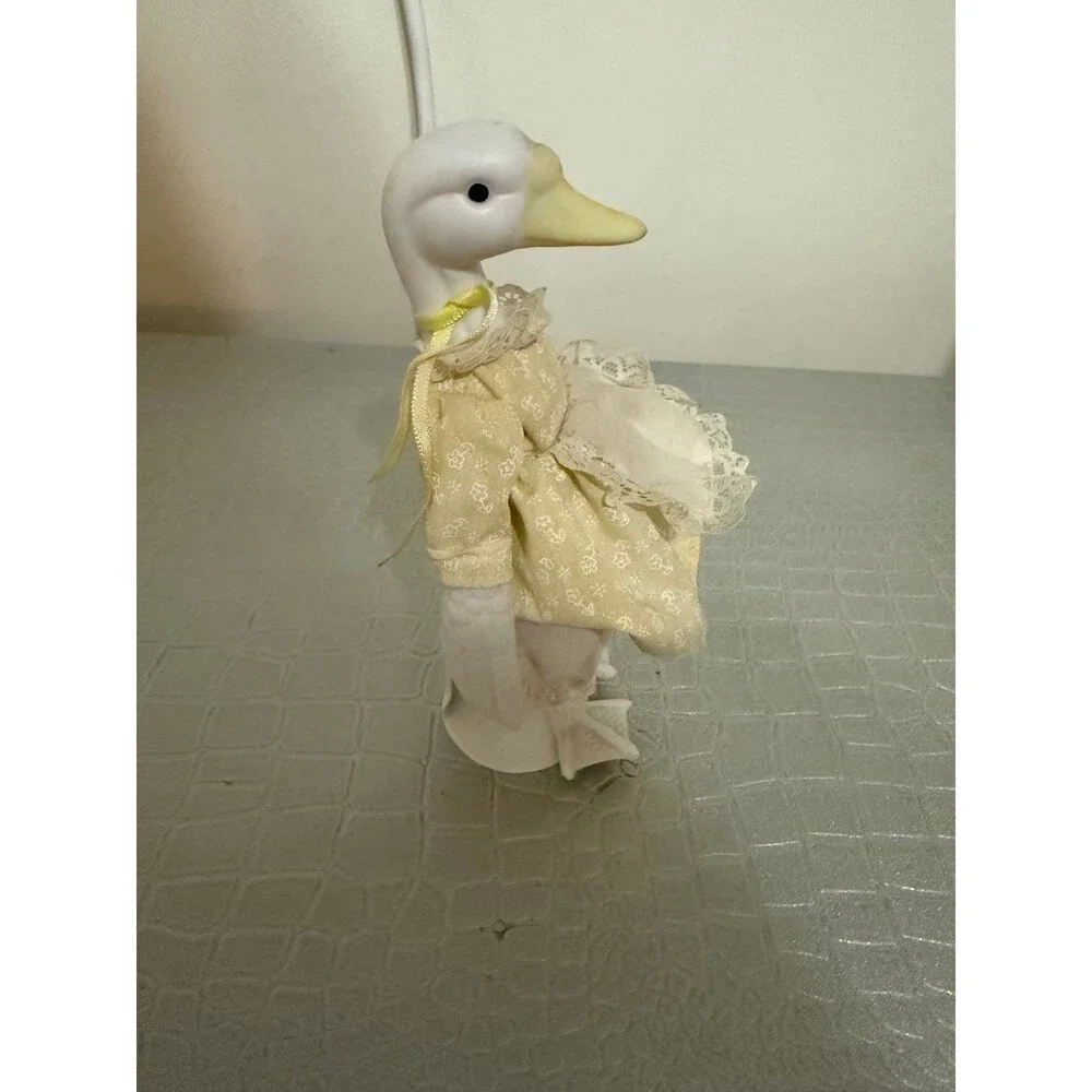 Vintage Department 56 Easter Duck Goose Ceramic Anapomorphic Stuffed Rare